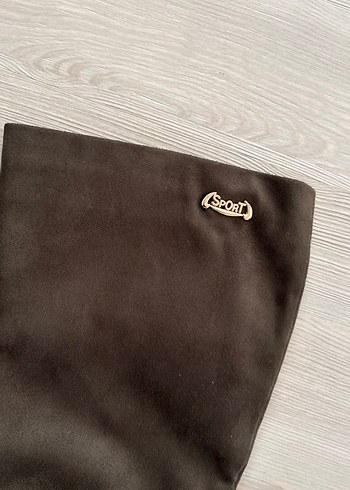 Koyu haki yeşili  Süet Kadın Diz Boyu Bot - Görsel 3