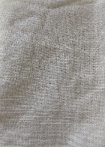 Kız Çocuk Beyaz Keten Fırfırlı Bluz - Görsel 5