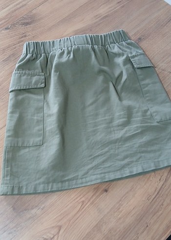 Kemerli Keten Mini Etek - Görsel 4