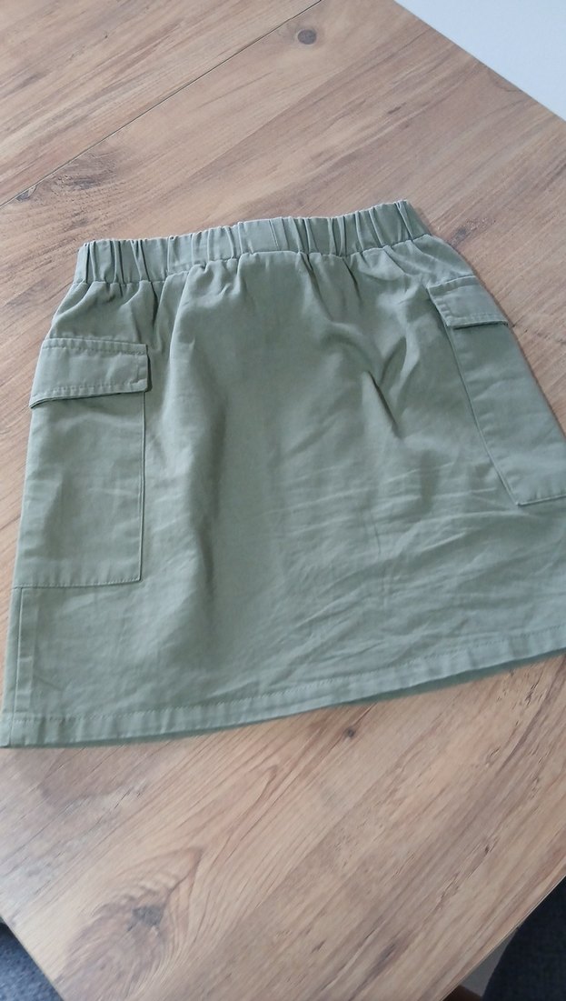 Kemerli Keten Mini Etek - Görsel 4