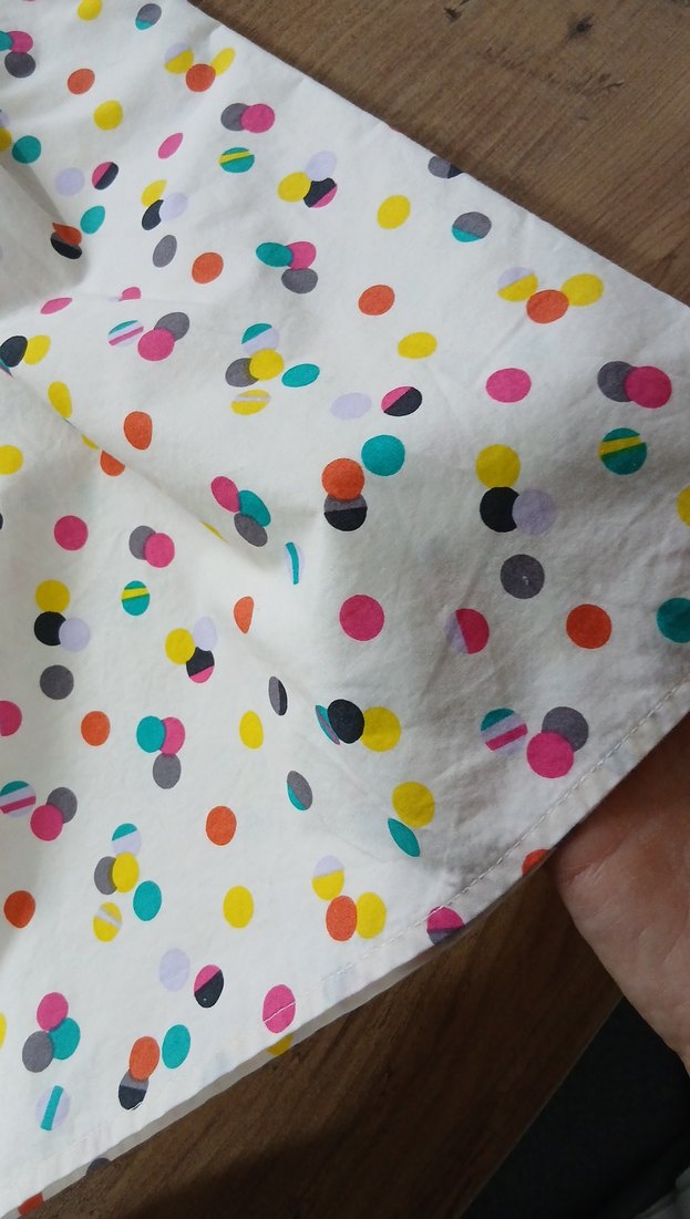 Kolsuz Çok Renkli Puantiyeli  Elbise - Görsel 5