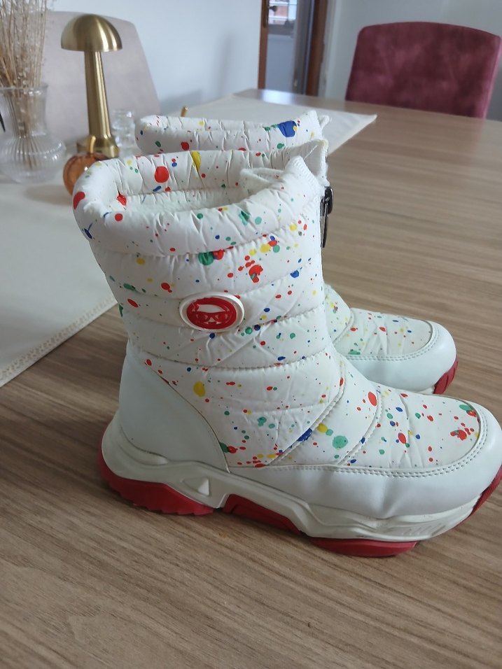Renkli Baskılı Kız Çocuk Botları - Görsel 2
