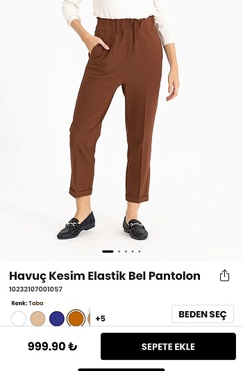 38 Beden Seçil elastik bel pantolon