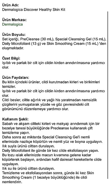 Beden Dermalogica seti