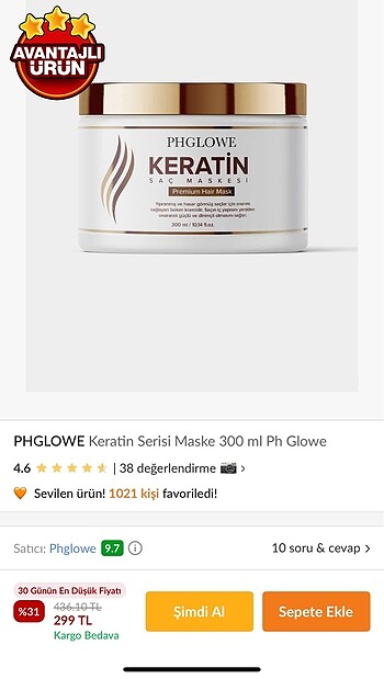 Keratin Saç Maskesi