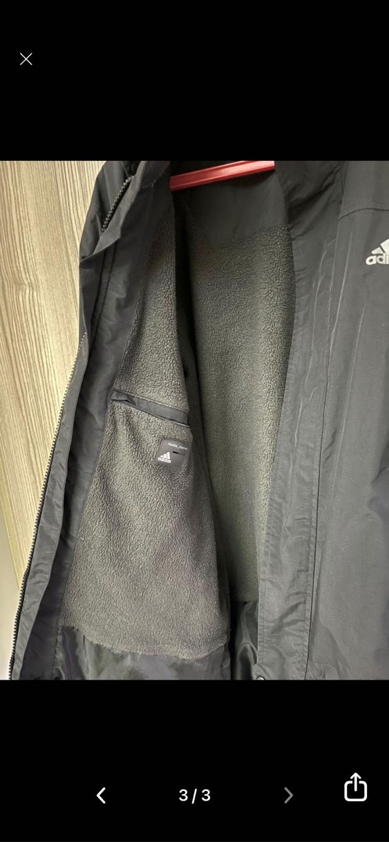 Adidas Siyah Fermuarlı Erkek Rüzgarlık su almaz - Görsel 3