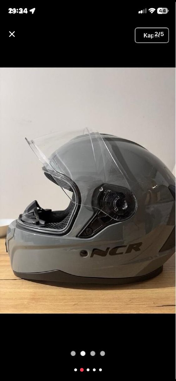 Gri Biker Motosiklet Kaskı m beden ncr 3.4 defa kullandım kısa - Görsel 2