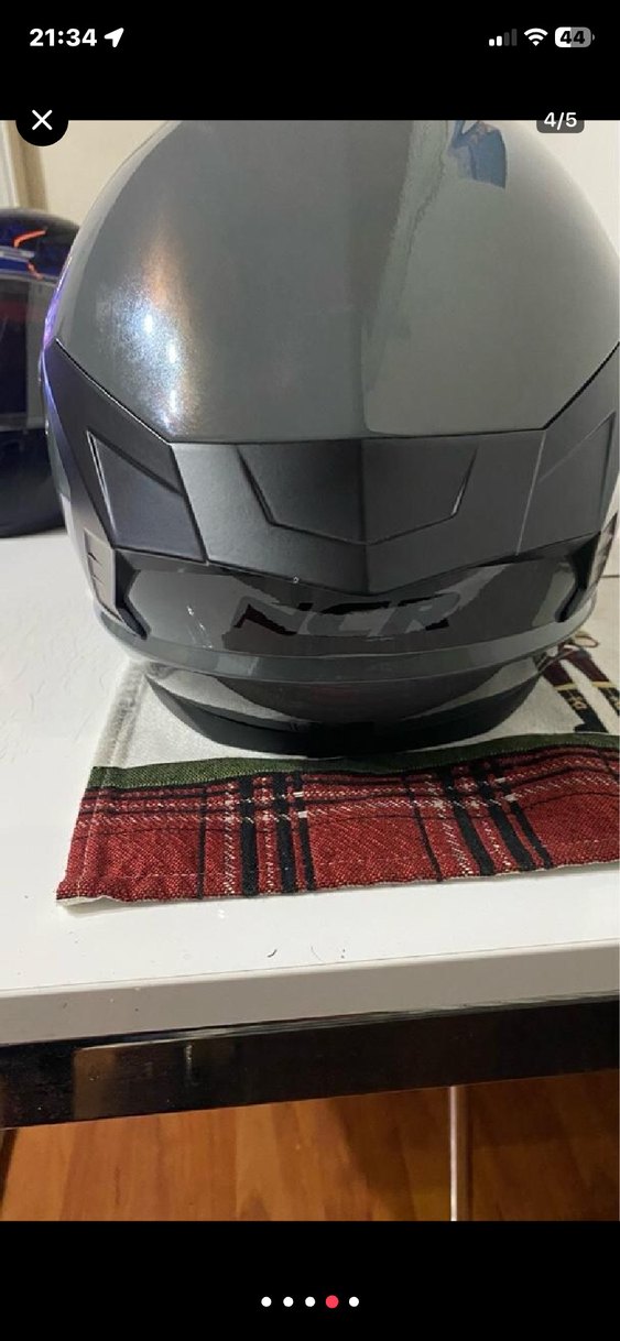 Gri Biker Motosiklet Kaskı m beden ncr 3.4 defa kullandım kısa - Görsel 4