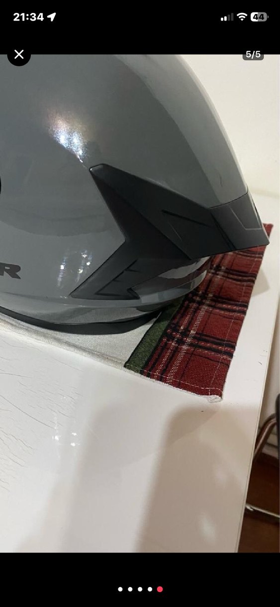 Gri Biker Motosiklet Kaskı m beden ncr 3.4 defa kullandım kısa - Görsel 5