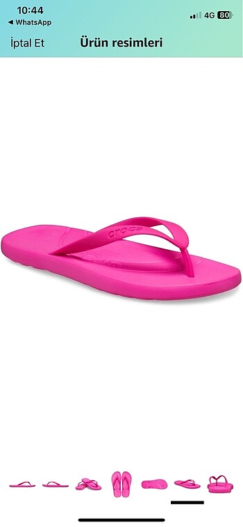 39 Beden pembe Renk Crocs parmakarası terlik