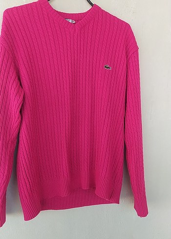 Pembe Erkek Triko Kazak, Bisiklet Yaka, Salaş