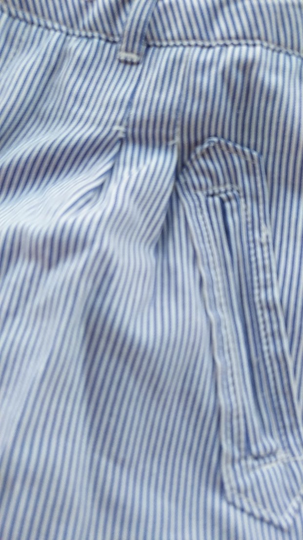 Çizgili Pamuklu Hamile Mini Şort - Görsel 2