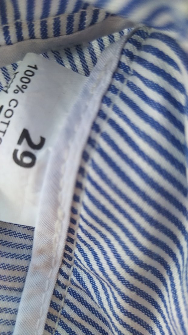 Çizgili Pamuklu Hamile Mini Şort - Görsel 5