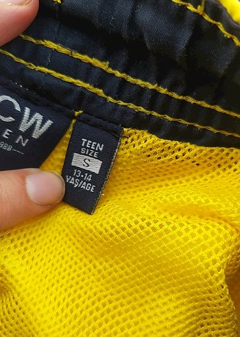 Sarı Kemerli Mini Erkek Deniz Şortu - Görsel 2