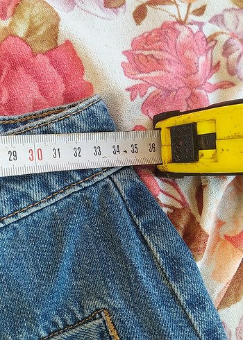 s Beden Düğmeli Mavi Midi Denim Etek
