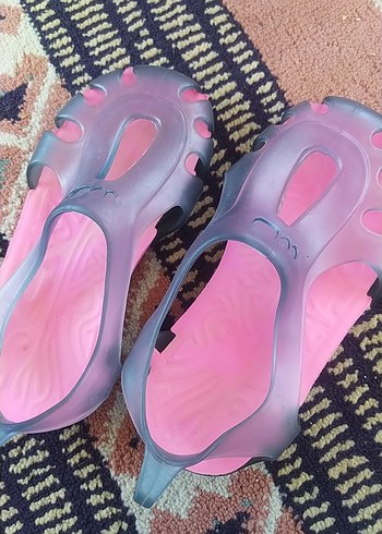 Pembe Kadın Terlik Velcro Bantlı