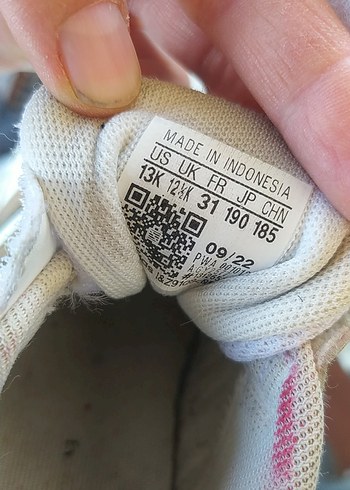 31 Beden Kız Çocuk Beyaz Çizgili Spor Ayakkabı