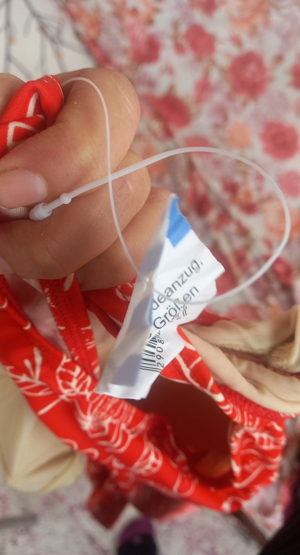 Kırmızı Bohem Tarzı Askısız Mayo - Görsel 3