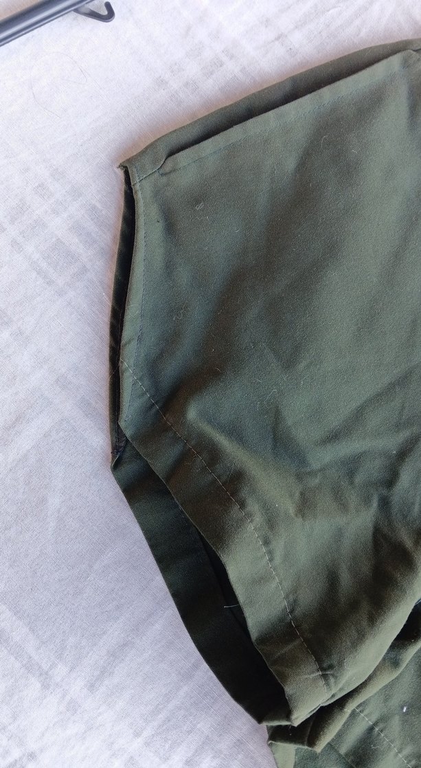 Düğmeli Salaş Haki Mini Şort - Görsel 2