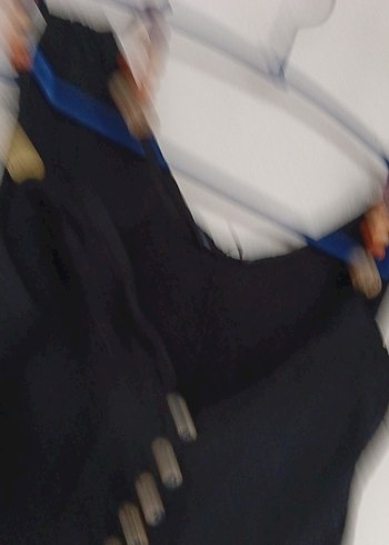 Düğmeli Siyah Uzun Hamile Tulumu - Görsel 2