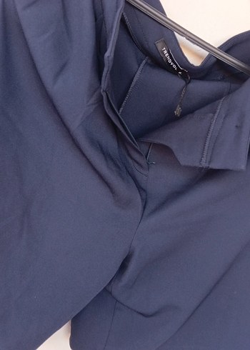 Düğmeli Lacivert Mini Hamile Şortu - Görsel 2