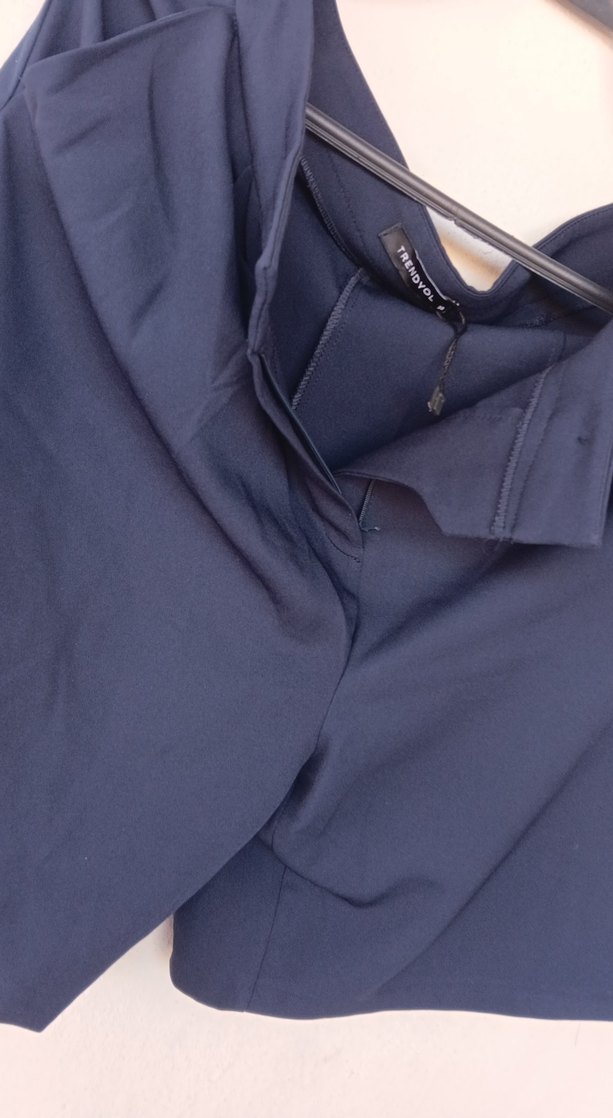 Düğmeli Lacivert Mini Hamile Şortu - Görsel 2