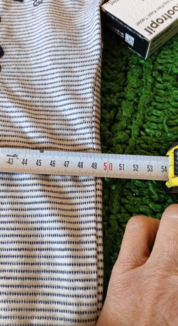 Gri Çizgili Dantel Detaylı - Görsel 2