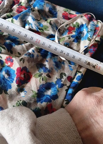 Çiçek Desenli Straplez Kadın Tulum - Görsel 5