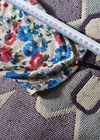 Çiçek Desenli Straplez Kadın Tulum - Görsel 7