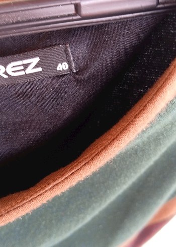 Drapeli Çok Renkli Midi Triko Elbise - Görsel 2