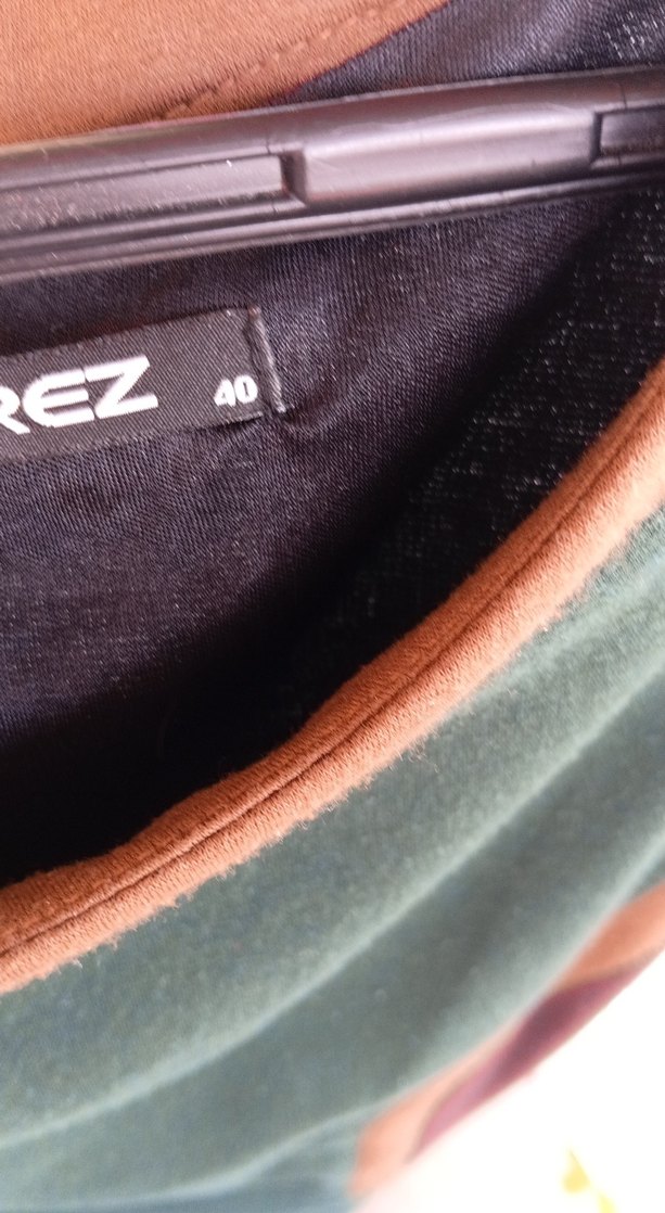 Drapeli Çok Renkli Midi Triko Elbise - Görsel 2