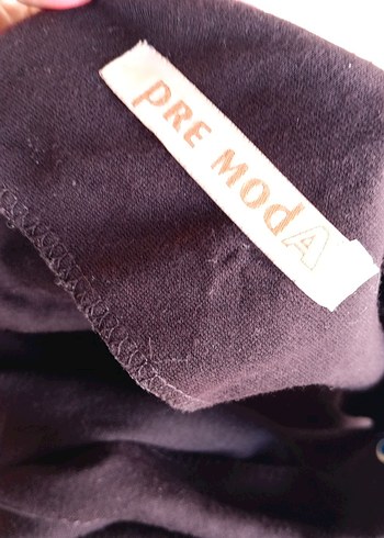 Kahverengi Kolsuz Midi Keten Elbise - Görsel 3