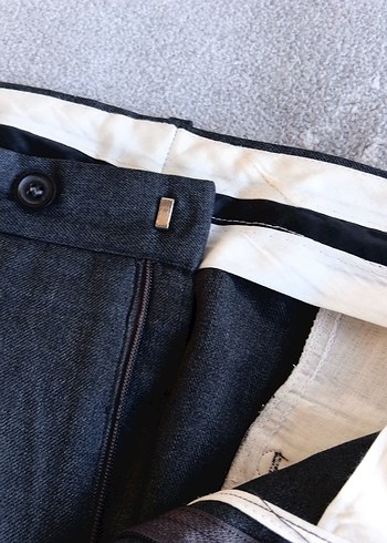 Gri Regular Fit Kemerli Erkek Pantolon - Görsel 5