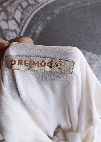 Beyaz Drapeli Uzun Keten Bluz - Görsel 3