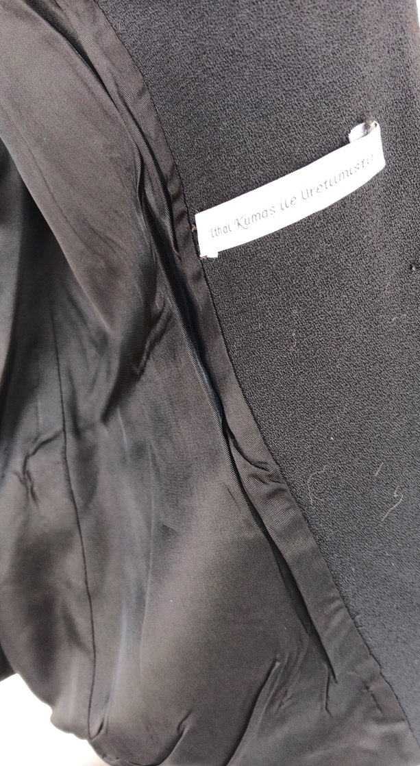 Siyah Düğmeli bay bayan ceket - Görsel 4