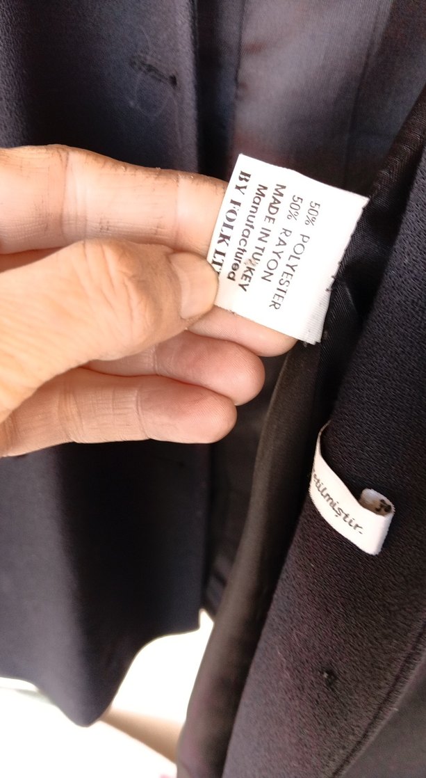 Siyah Düğmeli bay bayan ceket - Görsel 5