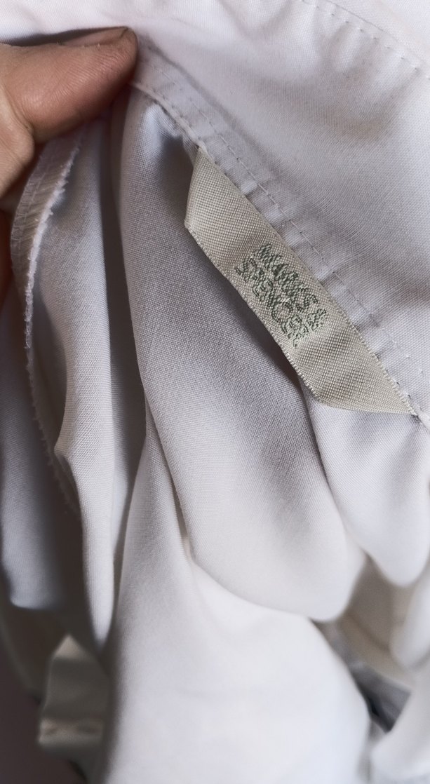 Kadın Beyaz Keten Uzun Kollu Gömlek - Görsel 3