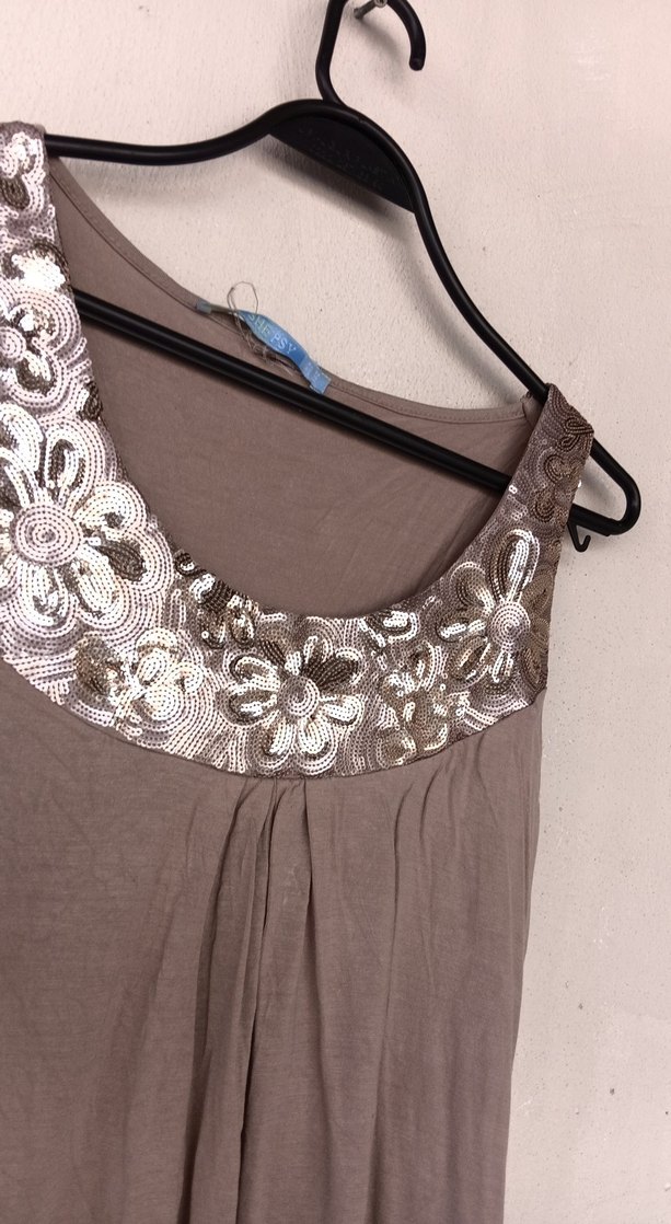 Nakışlı, Kolsuz, Uzun Hamile Bluzu - Görsel 2