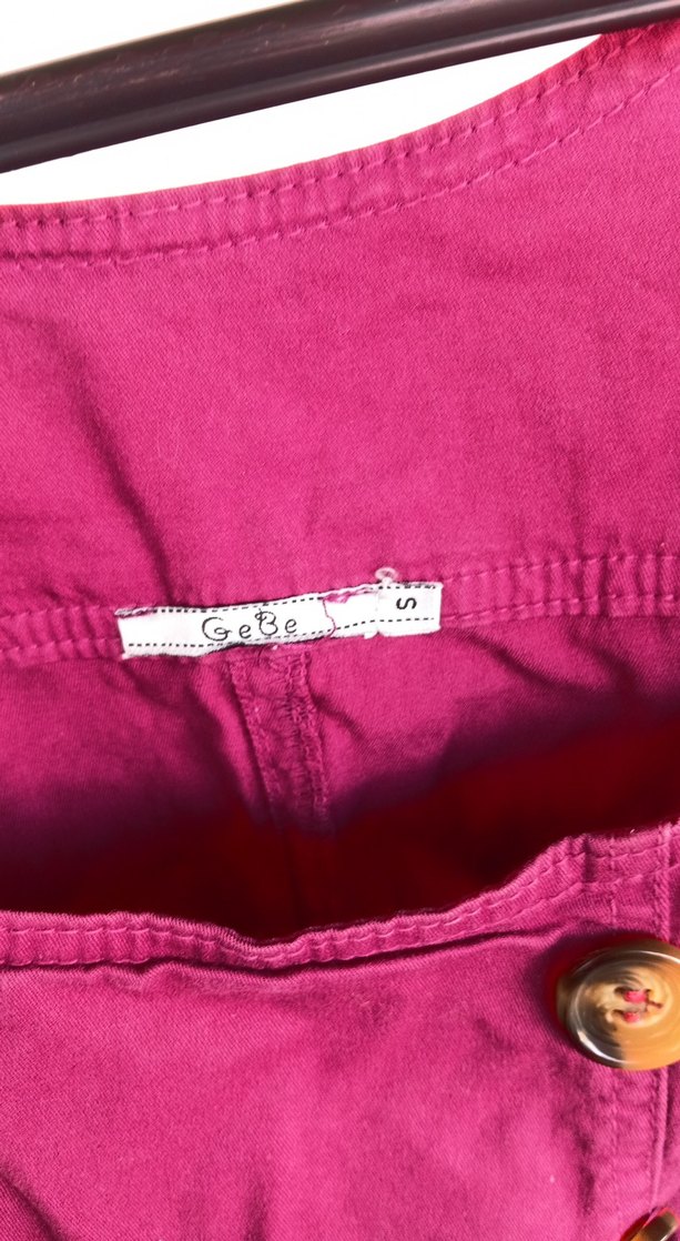 Pembe Düğmeli Kolsuz Midi Keten Elbise - Görsel 3