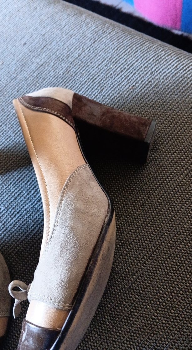 Bej Kadın Dolgu Topuklu Klasik Ayakkabı - Görsel 3