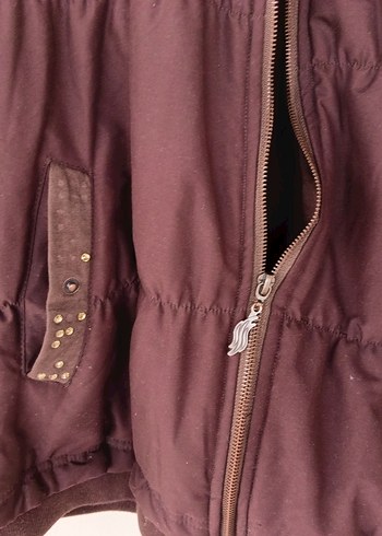 Düğmeli Kahverengi Kadın Ceket - Görsel 4