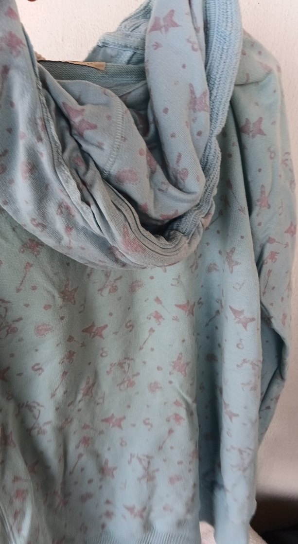 Mavi Desenli Uzun Kollu Kadın Sweatshirt - Görsel 3