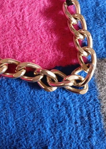 Renkli Zincir Detaylı Midi Kadın Kolye - Görsel 2