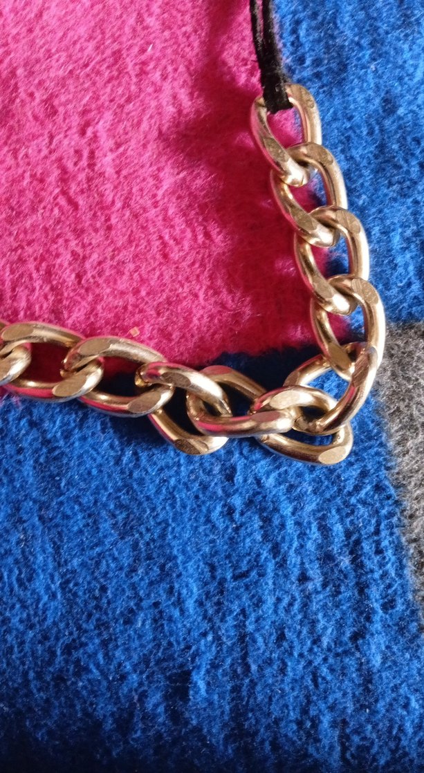 Renkli Zincir Detaylı Midi Kadın Kolye - Görsel 2