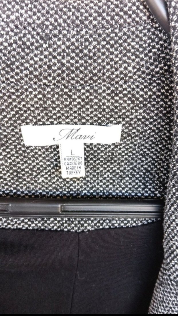 Düğmeli Gri Kadın Midi Blazer Ceket - Görsel 3