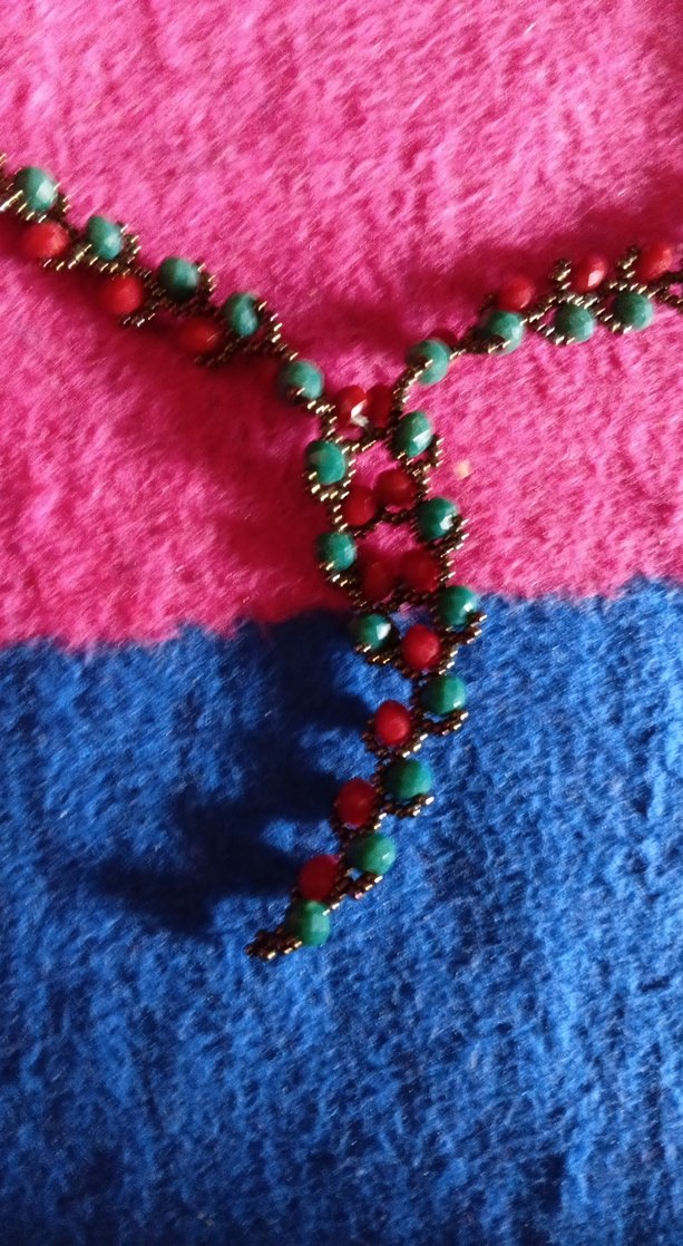 Uzun Çok Renkli Boncuklu Bohem Kadın Kolye - Görsel 2