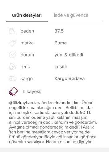#filizkayhan, #dolandırıcı, @filizkayhan