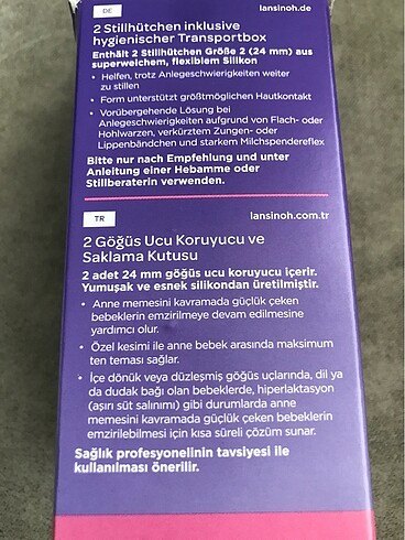 Lansinoh göğüs kalkanı - Görsel 2