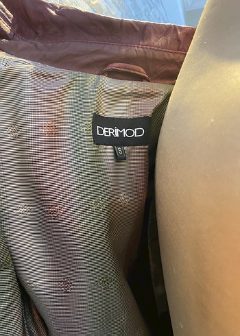 s Beden Bordo Vintage Biker Deri Ceket