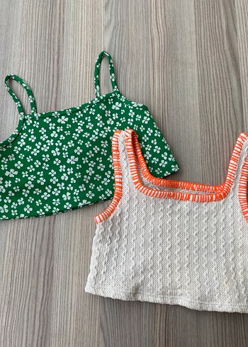Nakışlı Bohem Örme Crop Top
